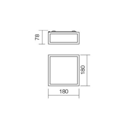 Redo 01-704 - Bathroom ceiling light EGO 1xE27/52W/230V 18x18 cm IP44