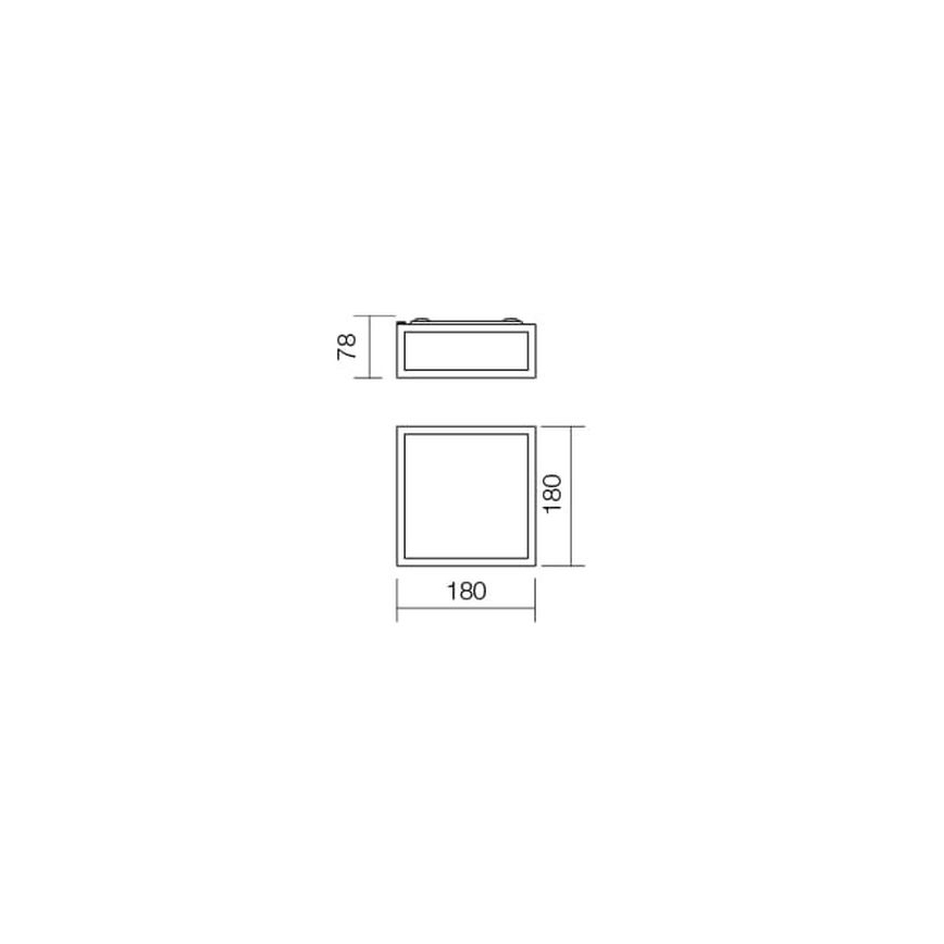 Redo 01-704 - Bathroom ceiling light EGO 1xE27/52W/230V 18x18 cm IP44