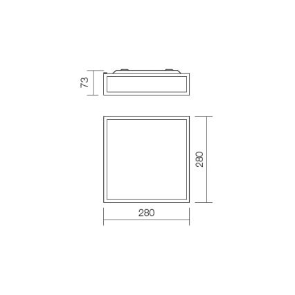 Redo 01-705 - Bathroom ceiling light EGO 2xE27/60W/230V 28x28 cm IP44