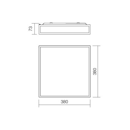 Redo 01-706 - Bathroom ceiling light EGO 4xE27/60W/230V 38x38 cm IP44