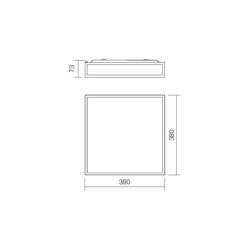 Redo 01-706 - Bathroom ceiling light EGO 4xE27/60W/230V 38x38 cm IP44