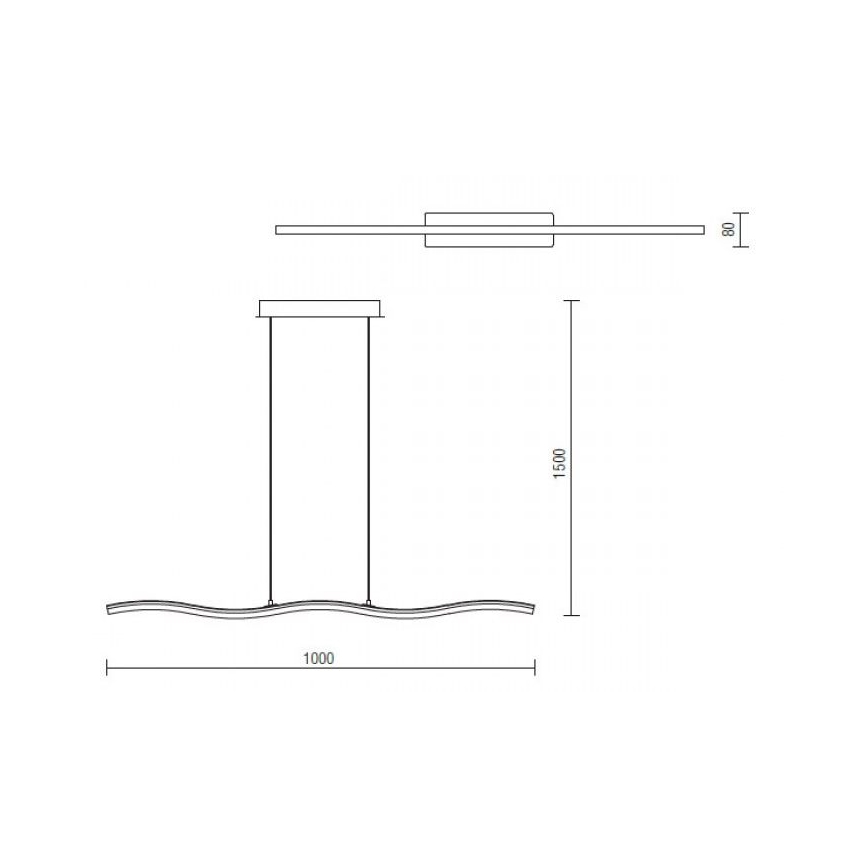 Redo 01-893 - LED pendant on cable PULSE LED/23,1W/230V matte chrome