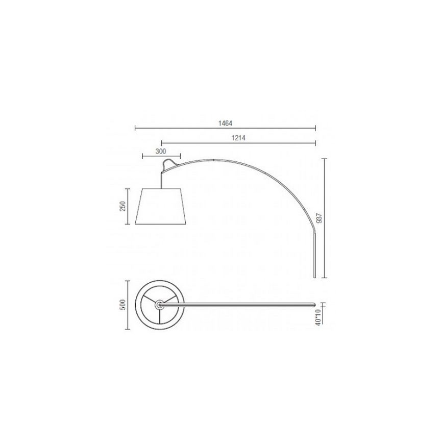 Redo 02-380 - Wall lamp SWAP 1xE27/42W/230V grey