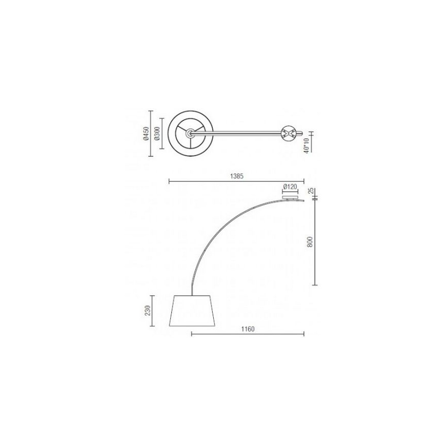 Redo 02-382 - Ceiling light SWAP 1xE27/42W/230V grey