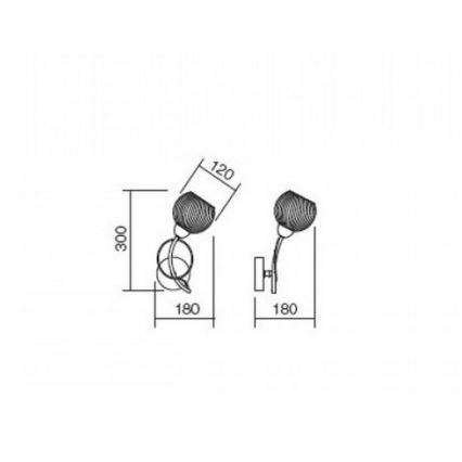 Redo 02-793 - Wall lamp ANNE 1xE14/28W/230V