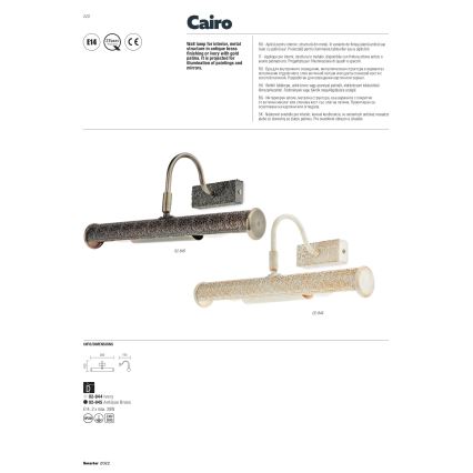 Redo 02-845 - Picture light CAIRO 2xE14/28W/230V