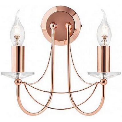 Redo 02-859 - Wall lamp ARIEL 2xE14/28W/230V copper