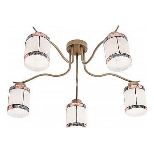 Redo 02-888 - Surface-mounted chandelier DEKOR 5xE27/42W/230V d. 52,3 cm bronze