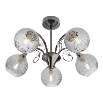Redo 02-971 - Chandelier on a pole ASPERA 5xE14/28W/230V black