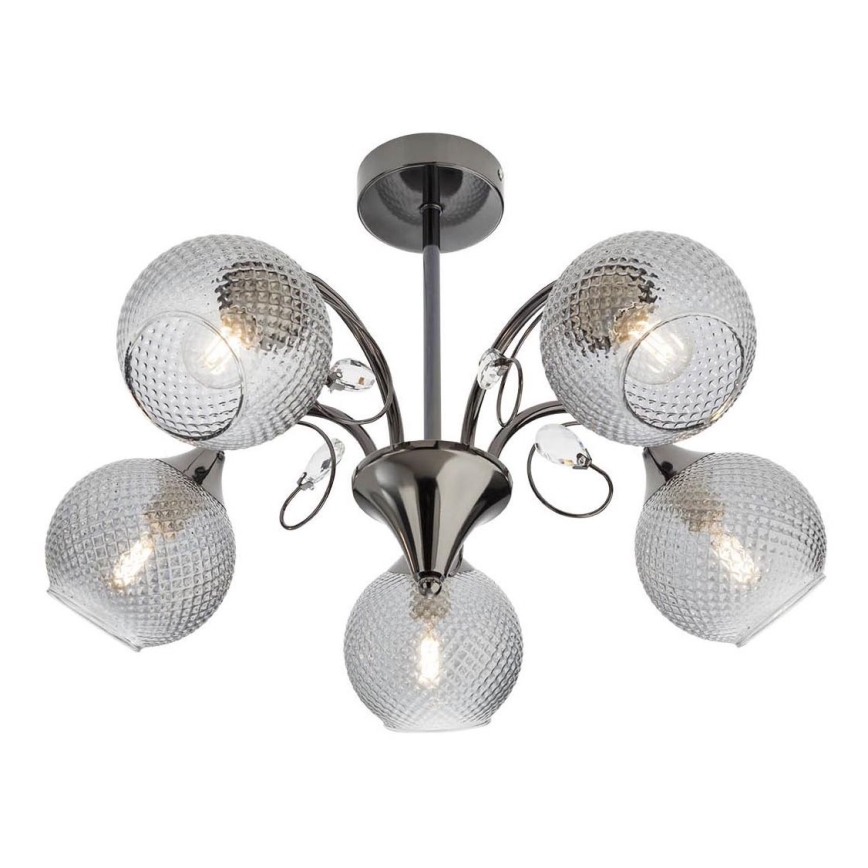 Redo 02-971 - Chandelier on a pole ASPERA 5xE14/28W/230V black