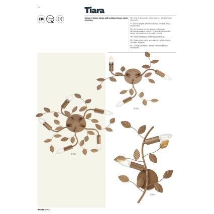 Redo 02-980 - Surface-mounted chandelier TIARA 5xE14/28W/230V