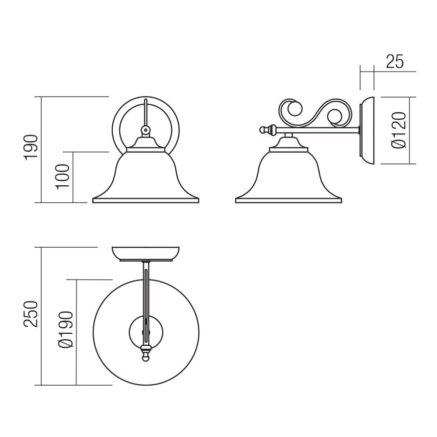 Redo 02-989 - Wall lamp VERSUS 1xE27/42W/230V
