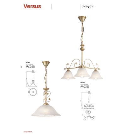 Redo 02-990 - Chandelier on a chain VERSUS 1xE27/42W/230V