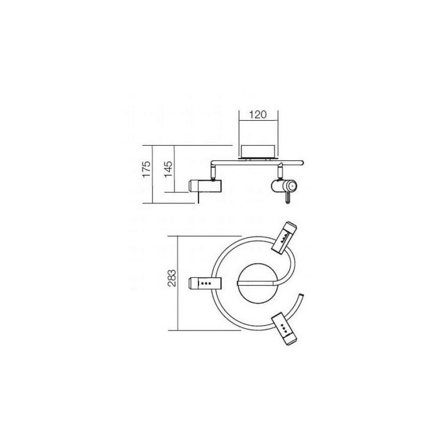 Redo 04-331 - Slim LED Spotlight 3xLED/4W/230V Polished Chrome