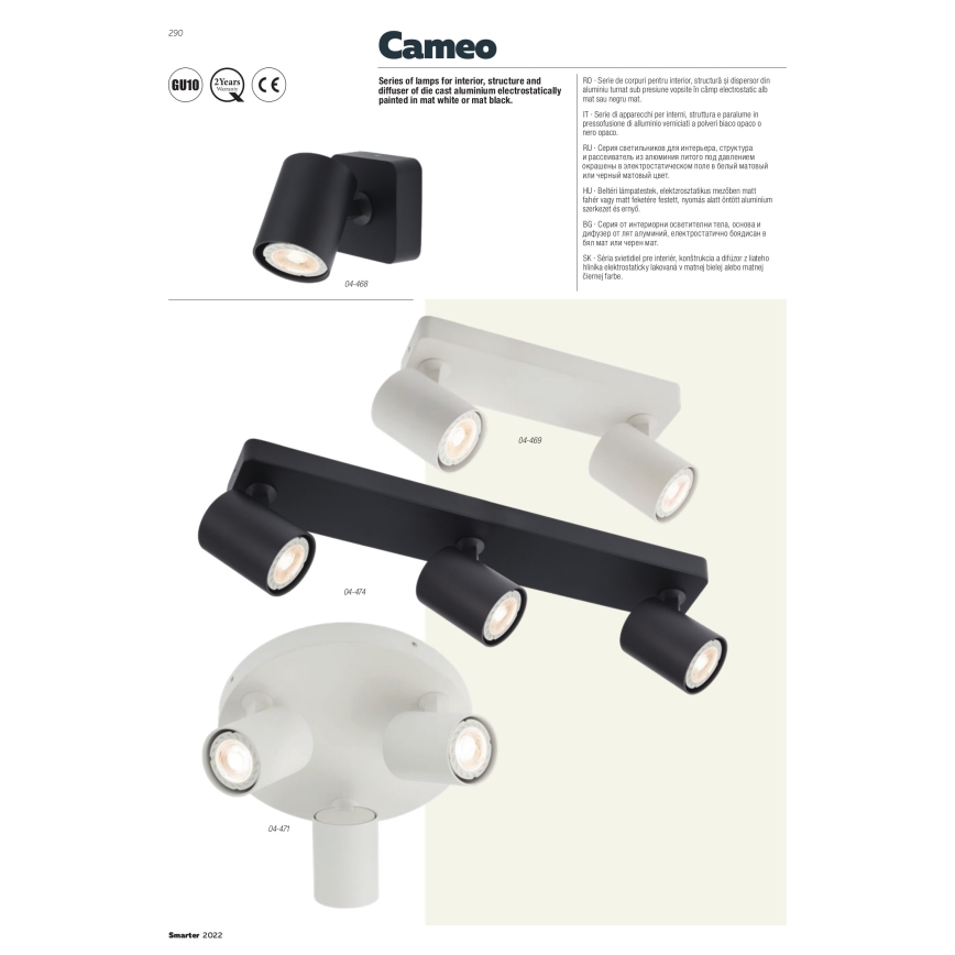 Redo 04-471 - CAMEO Spotlight 3x GU10/35W/230V, White