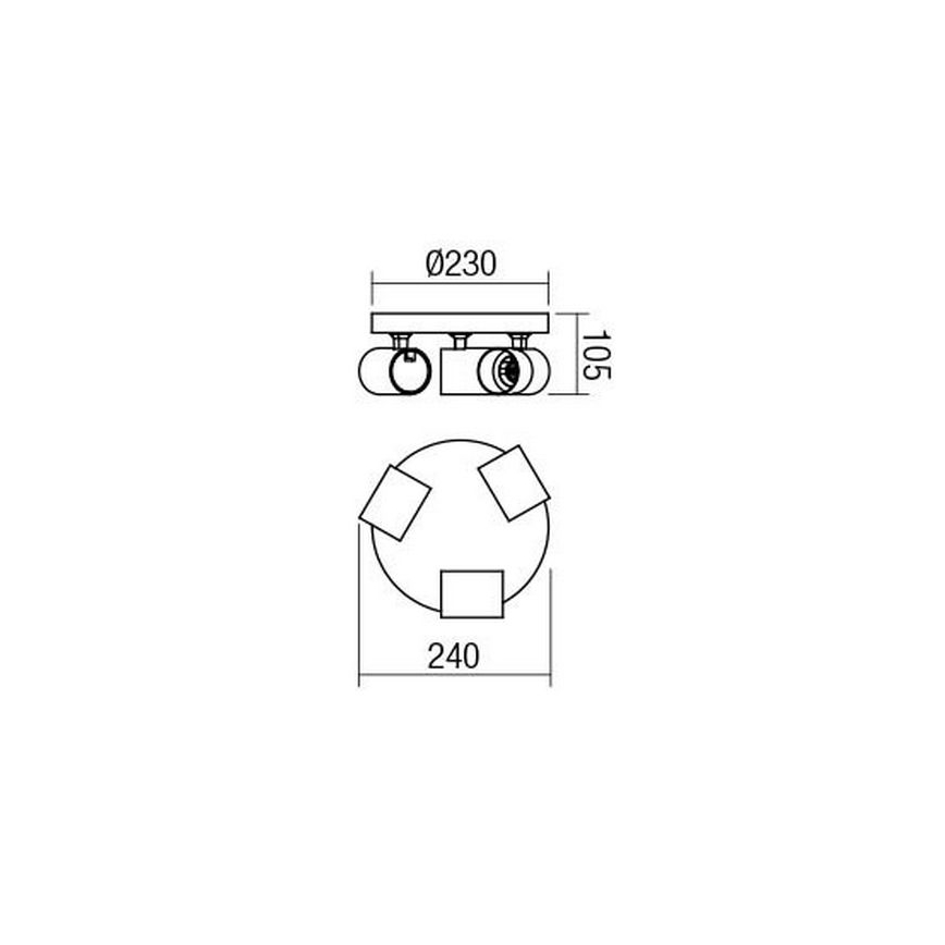 Redo 04-472 - Spotlight CAMEO 3xGU10/35W/230V