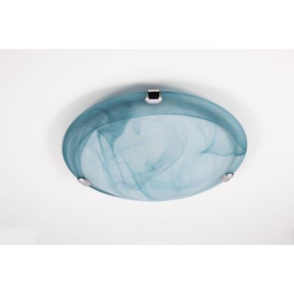 Redo 05-390 - VIRGINIA ceiling light 1xE27/42W/230V Ø 30 cm turquoise