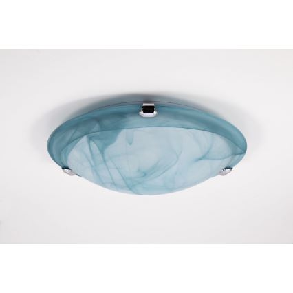 Redo 05-390 - VIRGINIA ceiling light 1xE27/42W/230V Ø 30 cm turquoise