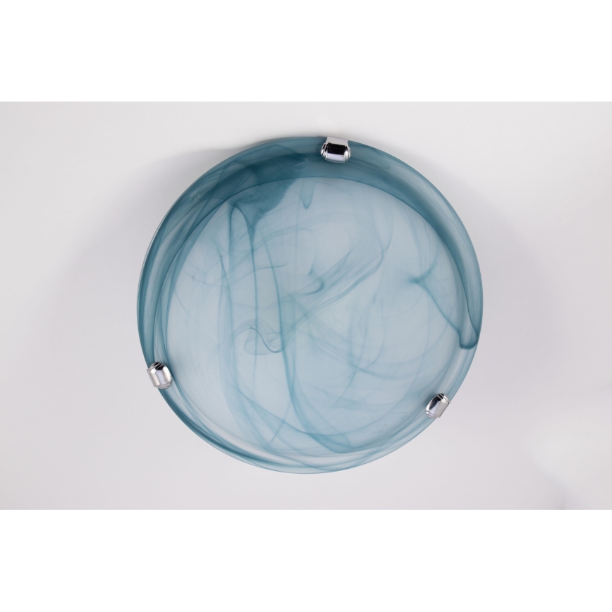 Redo 05-390 - VIRGINIA ceiling light 1xE27/42W/230V Ø 30 cm turquoise