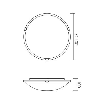 Redo 05-391 - VIRGINIA Ceiling Light 2xE27/42W/230V Ø 40 cm Cream