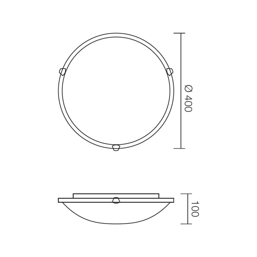 Redo 05-391 - VIRGINIA Ceiling Light 2xE27/42W/230V Ø 40 cm Cream