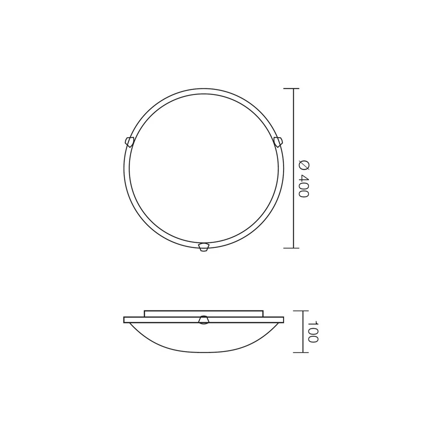 Redo 05-393 - VIRGINIA ceiling light 2xE27/42W/230V Ø 40 cm grey