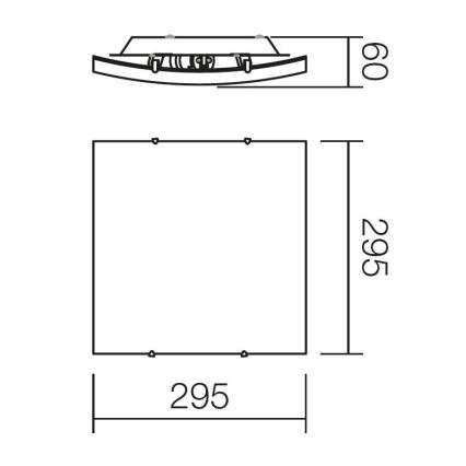 Redo 05-812 - SHAKE ceiling light 1x E27/42W/230V 29.5x29.5 cm white