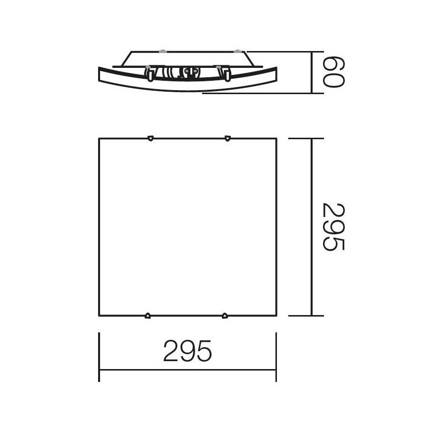 Redo 05-812 - SHAKE ceiling light 1x E27/42W/230V 29.5x29.5 cm white