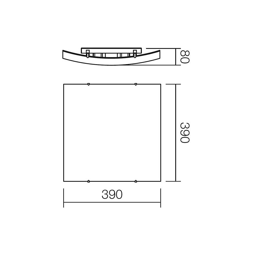 Redo 05-818 - NOTES Ceiling Light 2xE27/42W/230V 39x39 cm White