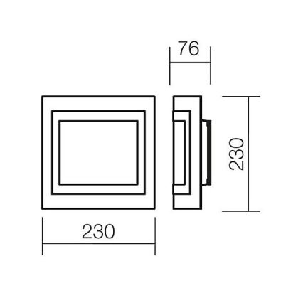 Redo 05-827 - SPECTRE Wall Light 1xE27/42W/230V Polished Chrome/White