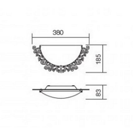 Redo 05-830 - Wall light VANITY 1xE27/42W/230V