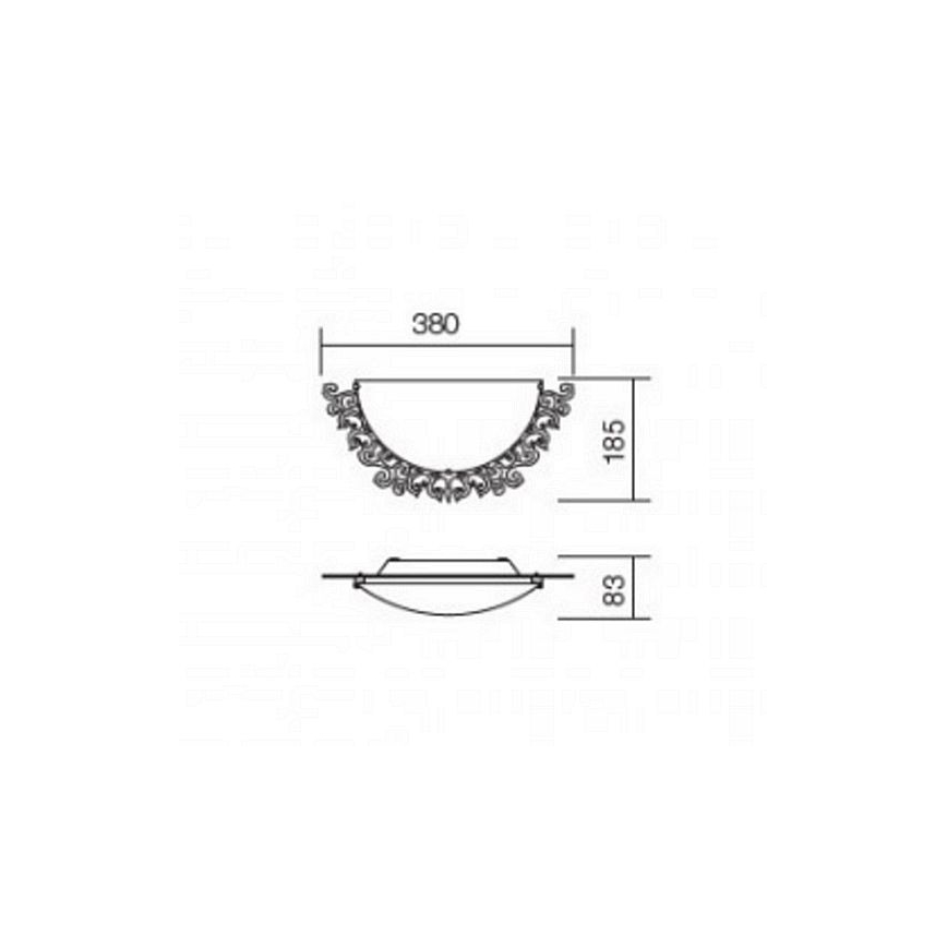 Redo 05-830 - Wall light VANITY 1xE27/42W/230V