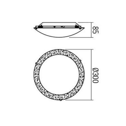 Redo 05-865 - LED Ceiling light ARTEMIS LED/12W/230V d. 30 cm silver