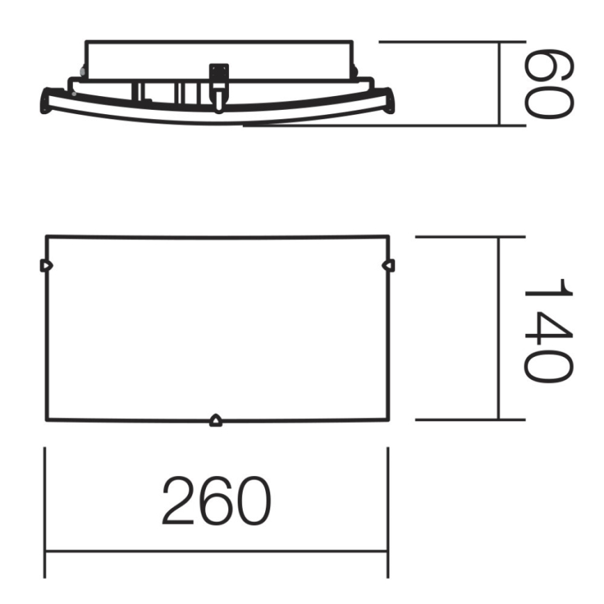 Redo 05-903 - ISIDE Ceiling Light 1xE27/42W/230V, Clear