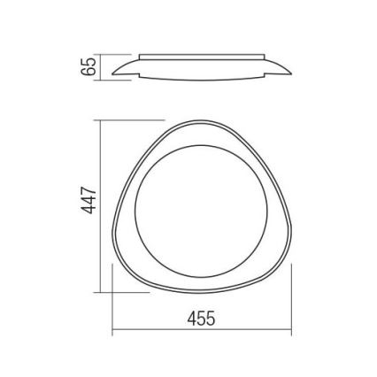 Redo 05-922 - LED Ceiling light VERENA LED/24W/230V anthracite