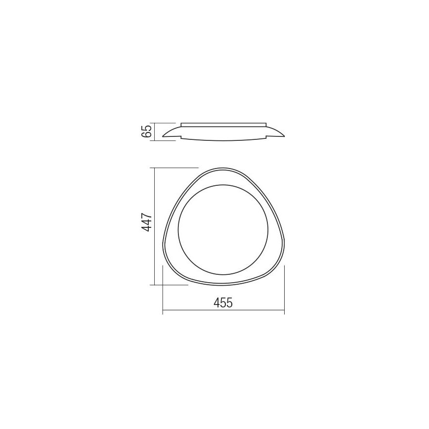Redo 05-922 - LED Ceiling light VERENA LED/24W/230V anthracite