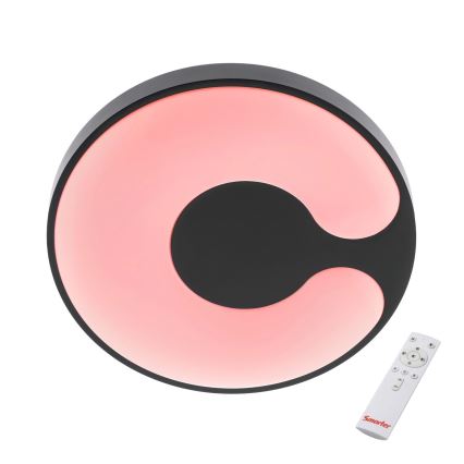 Redo 05-927 - BIGSI LED RGBW Dimmable Ceiling Light LED/48W/230V 3000-6500K Ø 50 cm Black + Remote Control