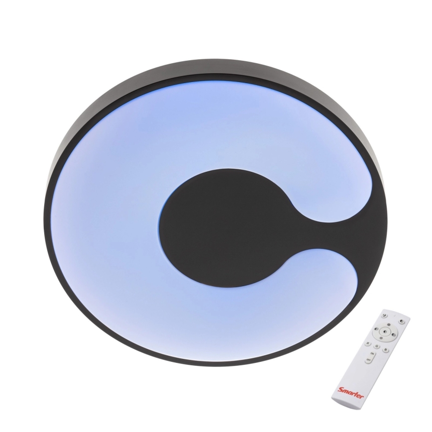 Redo 05-927 - BIGSI LED RGBW Dimmable Ceiling Light LED/48W/230V 3000-6500K Ø 50 cm Black + Remote Control