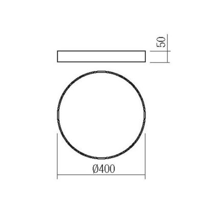 Redo 05-933 - LED Ceiling light KNOB LED/36W/230V 3000K-6500K 40 cm black