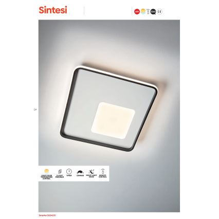 Redo 05-961 - LED Dimmable ceiling light SINTESI LED/53W/230V 45x45 cm 3000-6000K + remote control