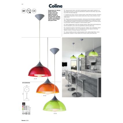 Redo 06-032 - Chandelier on a string COLINE 1xE27/42W/230V