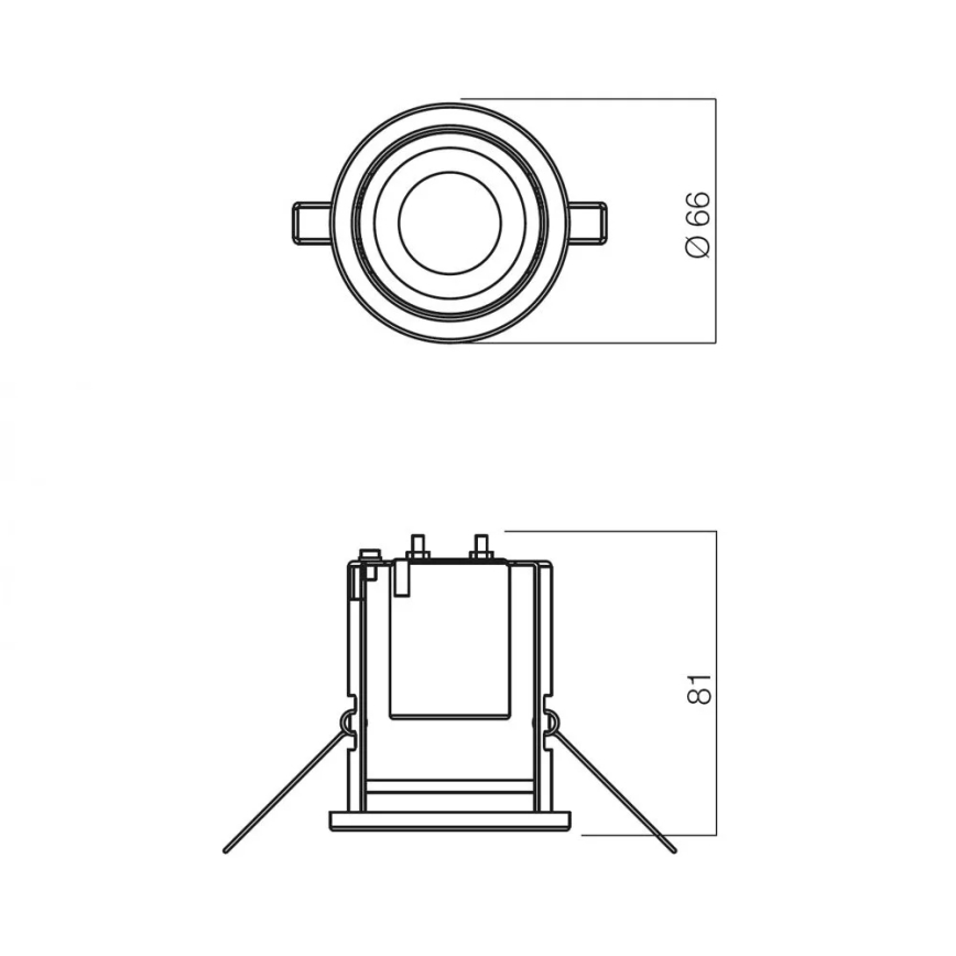 Redo 70213 - FR recessed ceiling light 1xE14/30W/230V white