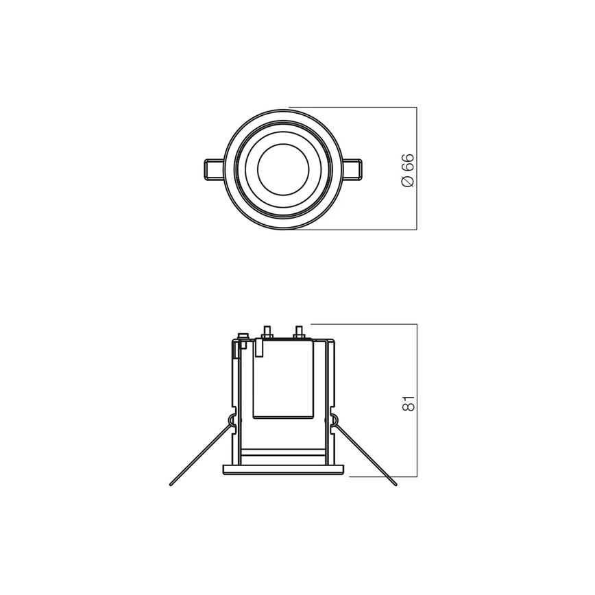 Redo 70215 - Recessed ceiling light FR 1xE14/30W/230V matte chrome