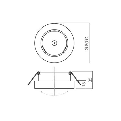 Redo 70278 - Recessed downlight MT 1xGU5.3/50W/12V polished chrome