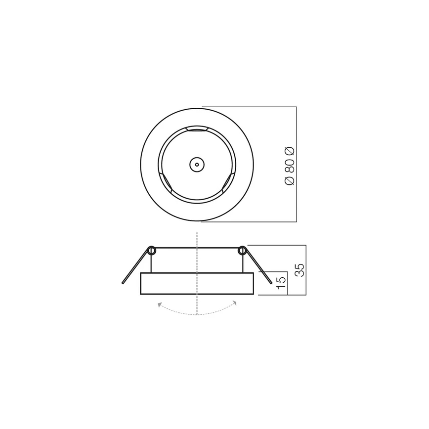 Redo 70278 - Recessed downlight MT 1xGU5.3/50W/12V polished chrome