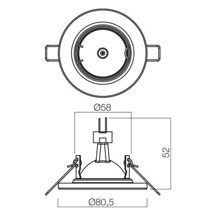 Redo 70307 - Recessed light MT 1xGU5,3/50W/12V white