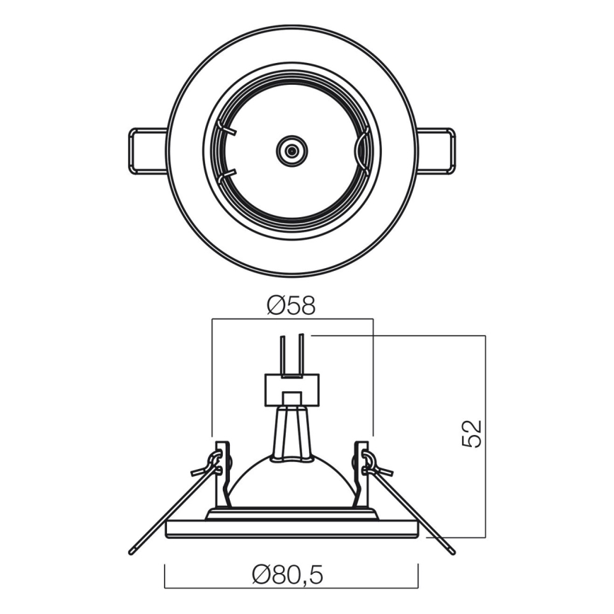 Redo 70307 - Recessed light MT 1xGU5,3/50W/12V white