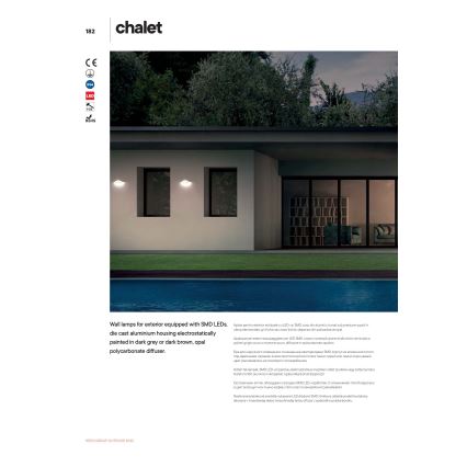 Redo 90002 - Outdoor LED wall light CHALET 1xLED/8W/230V IP54