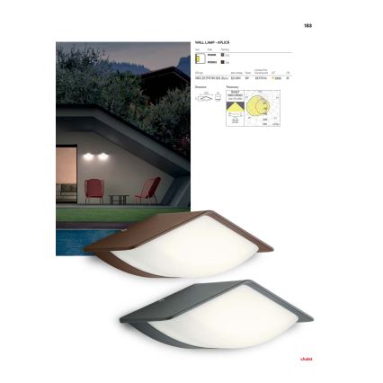 Redo 90002 - Outdoor LED wall light CHALET 1xLED/8W/230V IP54