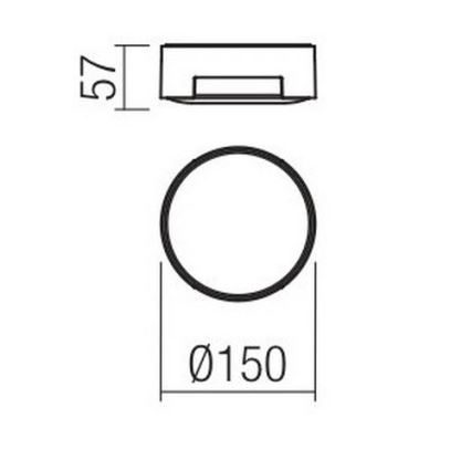 Redo 90004 - LED Outdoor ceiling light SKOR LED/12W/230V d. 15 cm IP54 brown